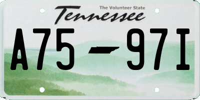 TN license plate A7597I