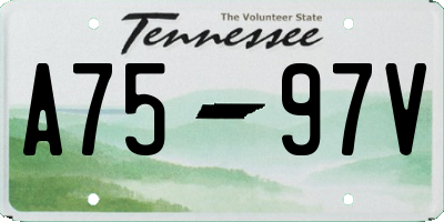 TN license plate A7597V
