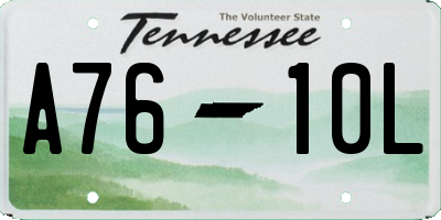 TN license plate A7610L