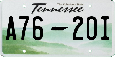 TN license plate A7620I