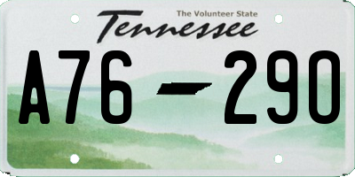 TN license plate A7629O