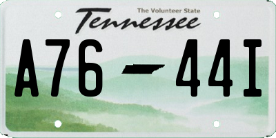 TN license plate A7644I