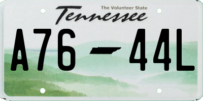 TN license plate A7644L