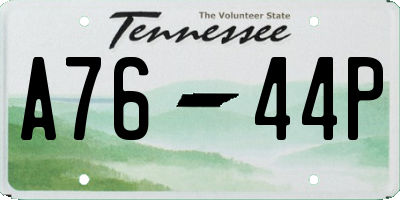 TN license plate A7644P