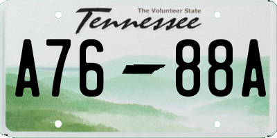 TN license plate A7688A