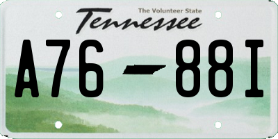 TN license plate A7688I