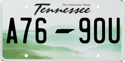 TN license plate A7690U