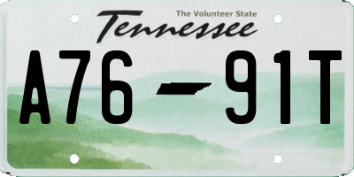 TN license plate A7691T