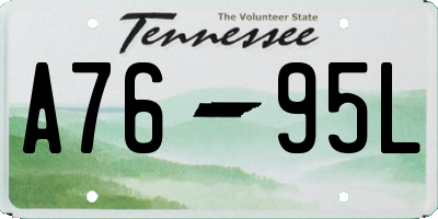 TN license plate A7695L