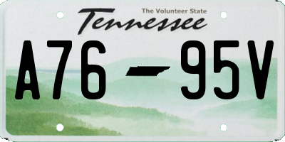 TN license plate A7695V