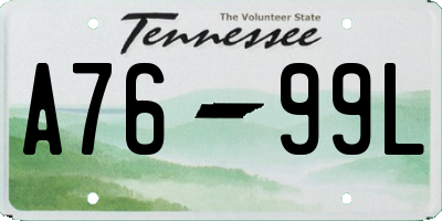 TN license plate A7699L