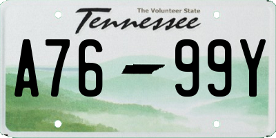 TN license plate A7699Y