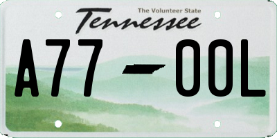 TN license plate A7700L