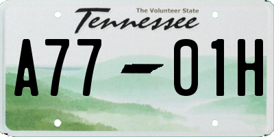 TN license plate A7701H