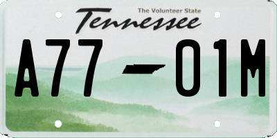 TN license plate A7701M