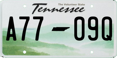 TN license plate A7709Q