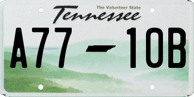 TN license plate A7710B