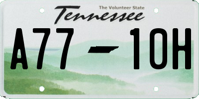 TN license plate A7710H