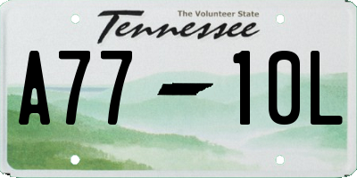 TN license plate A7710L