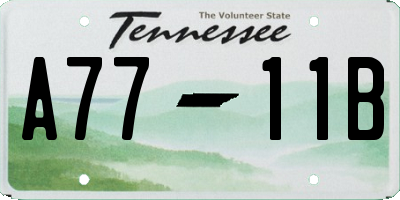 TN license plate A7711B