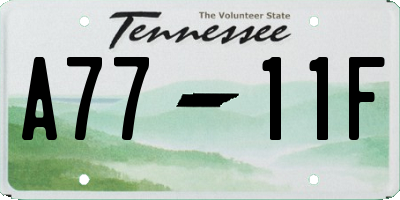 TN license plate A7711F