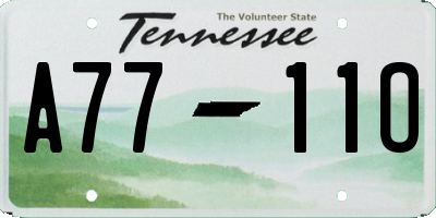 TN license plate A7711O