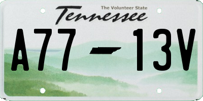 TN license plate A7713V