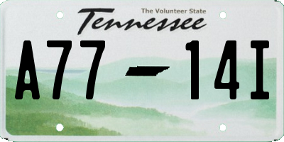 TN license plate A7714I
