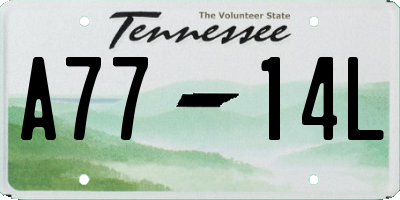 TN license plate A7714L
