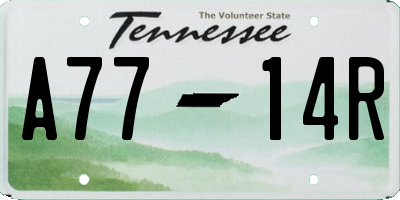 TN license plate A7714R