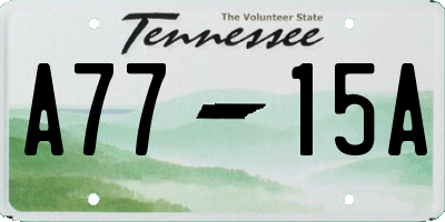 TN license plate A7715A