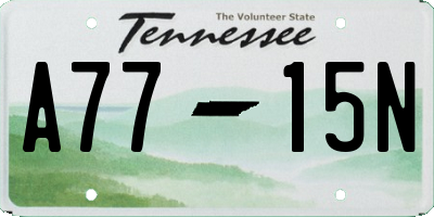 TN license plate A7715N