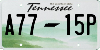 TN license plate A7715P