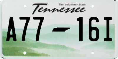 TN license plate A7716I