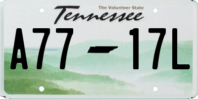 TN license plate A7717L