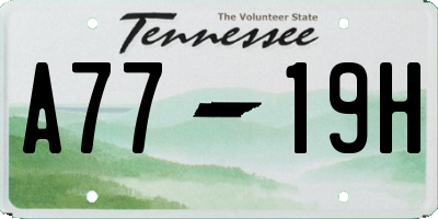 TN license plate A7719H