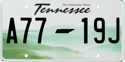 TN license plate A7719J