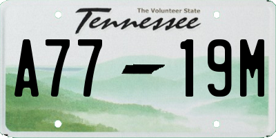 TN license plate A7719M