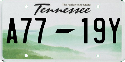 TN license plate A7719Y