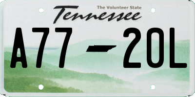 TN license plate A7720L