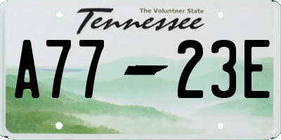 TN license plate A7723E
