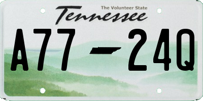 TN license plate A7724Q