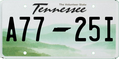 TN license plate A7725I