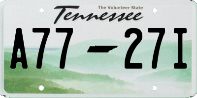 TN license plate A7727I