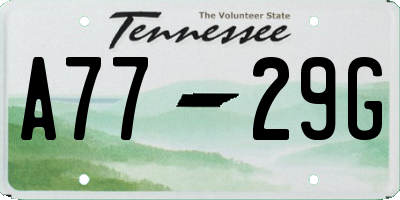 TN license plate A7729G