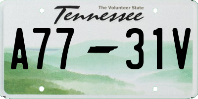TN license plate A7731V