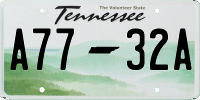TN license plate A7732A