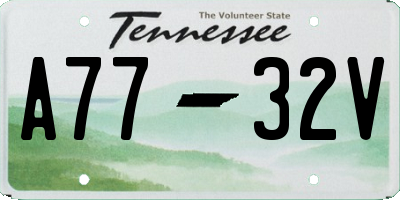 TN license plate A7732V