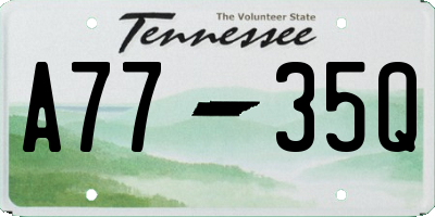 TN license plate A7735Q