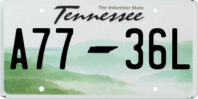 TN license plate A7736L